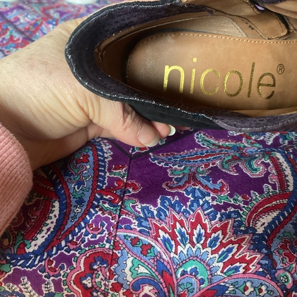 Nicole purple & black suede short boots - Picture 7 of 7